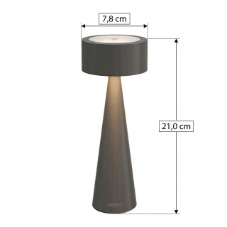 Sompex Elody Akku Tischleuchte olivgrün