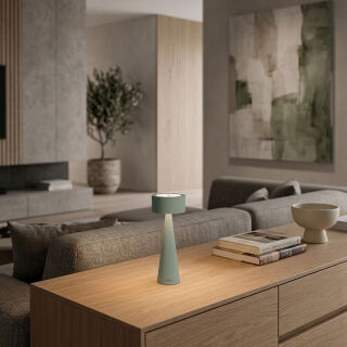 Sompex Elody Akku Tischleuchte olivgrün