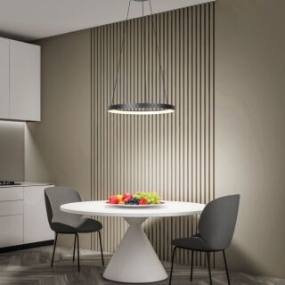 Steinhauer Ringlede 57cm Pendelleuchte schwarz