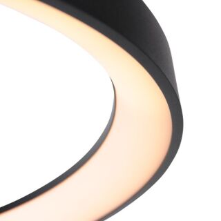 Steinhauer Ringlede 57cm Pendelleuchte schwarz