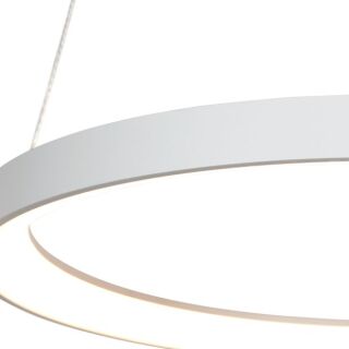 Steinhauer Ringlede 57cm Pendelleuchte weiß