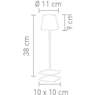 Sompex Troll RC anthrazit Akku LED Tischleuchte