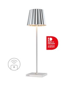 Sompex Troll RC silber Akku LED Tischleuchte