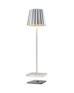 Sompex Troll RC silber Akku LED Tischleuchte