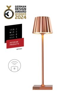 Sompex Troll Nano RC Akku Tischleuchte kupfer