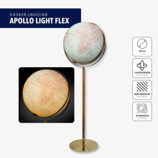 APOLLO LIGHT FLEX Leuchtglobus blau/braun
