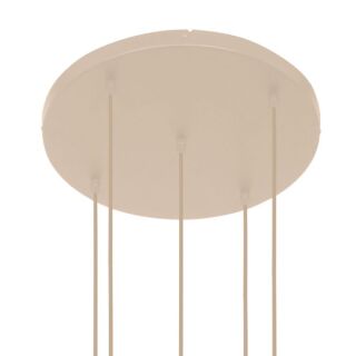 Steinhauer Bollique Pendelleuchte weiß-creme 5 flammig
