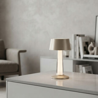 Sompex Lulu Akku Tischleuchte champagner-metallic