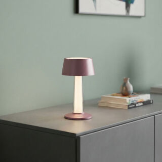 Sompex Lulu Akku Tischleuchte pink-metallic