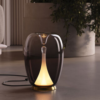 Maytoni Tischleuchte Splash LED Glas grau verzinkt