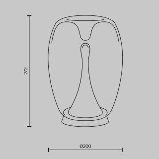 Maytoni Tischleuchte Splash LED Glas grau verzinkt