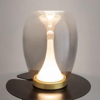 Maytoni Tischleuchte Splash LED Glas grau verzinkt