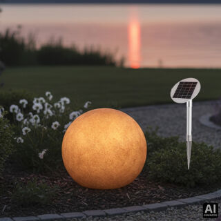 8 seasons design Shining Globe Solar 40 cm stone Kugelleuchte