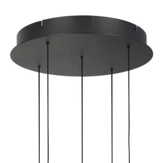 Steinhauer Belluno Pendelleuchte schwarz 5 flammig rund