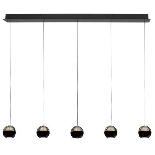 Steinhauer Belluno Pendelleuchte schwarz 5 flammig