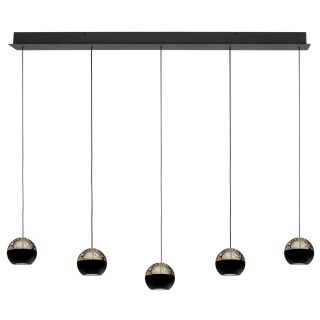 Steinhauer Belluno Pendelleuchte schwarz 5 flammig