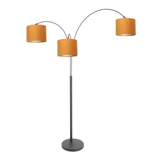 Steinhauer Bogenleuchte Sparkled Light 3-flammig schwarz verschiedene Variationen gold (Velours)