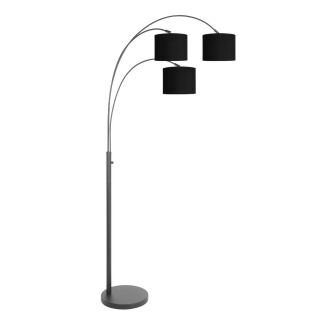 Steinhauer Bogenleuchte Sparkled Light 3-flammig schwarz verschiedene Variationen schwarz-gold (Leinen)