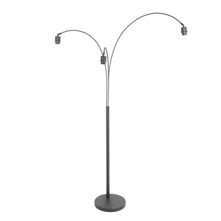 Steinhauer Bogenleuchte Sparkled Light 3-flammig schwarz verschiedene Variationen schwarz-gold (Leinen)
