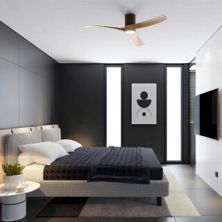 Mantra Nemo II L Deckenventilator LED schwarz-holz