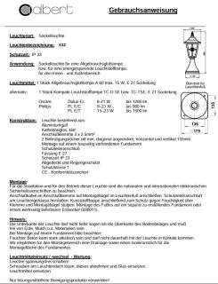 Albert Sockelleuchte schwarz-silber Typ 0532