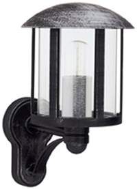 Wandleuchte, Alu, schwarz-silber