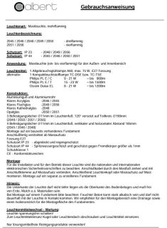 Albert Mastleuchte 4 flammig schwarz-silber Typ 2056