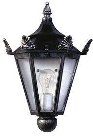 Wandleuchte, Alu, schwarz-silber