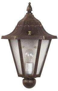 Wandleuchte, Alu, braun-messing