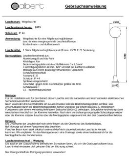 Albert Wegeleuchte weiß Typ 2053