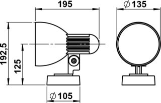 Albert Kleinstrahler 360 Grad drehbar weiß Typ 2122
