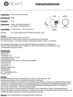 Albert Kleinstrahler 360 Grad drehbar weiß Typ 2122