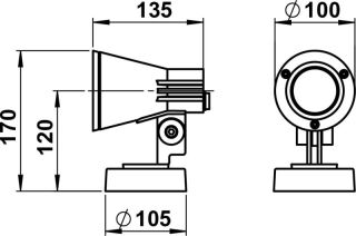 Albert Wandstrahler weiß Typ 2153