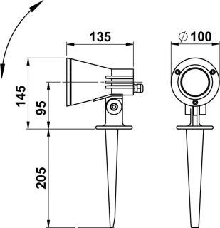 Albert Spießstrahler weiß Typ 2154