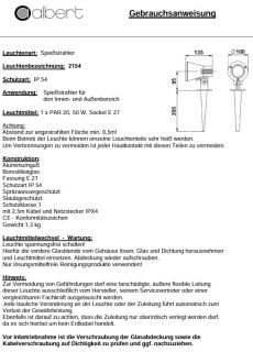 Albert Spießstrahler weiß Typ 2154
