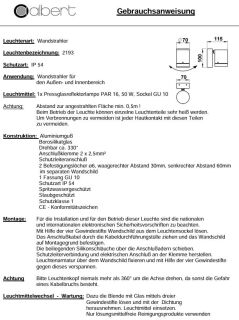 Albert Wandstrahler weiß Typ 2193