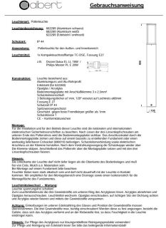 Albert Pollerleuchte weiß Typ 2269