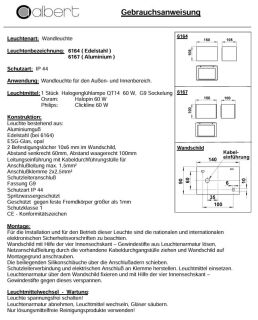 Albert Wandleuchte weiß Typ 6167