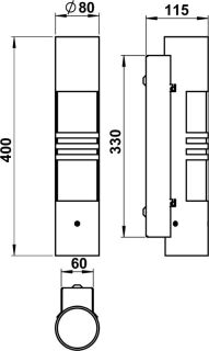 Albert Wandleuchte Edelstahl Typ 0251