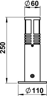 Albert Sockelleuchte Edelstahl Typ 0557