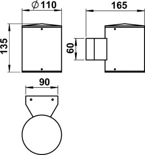 Albert Wandstrahler silber Typ 2133