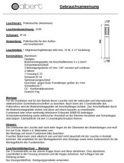 Albert Pollerleuchte silber Typ 2249