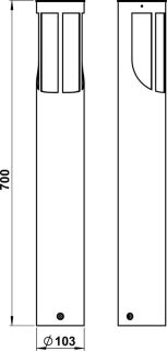 Albert Pollerleuchte Edelstahl Typ 2265