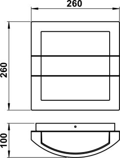 Albert Wand- und Deckenleuchte Typ 6191