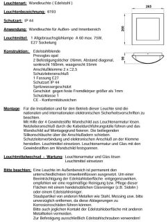 Albert Wand- und Deckenleuchte Typ 6193