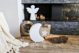 8 Seasons Design Motivleuchte Shining Moon white 40 cm