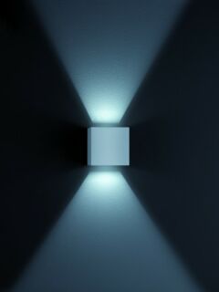 Helestra LED Wandleuchte Siri 44 silbergrau