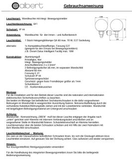 Albert Glaswandleuchte schwarz 660641