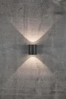 Nordlux Canto 2 Wandleuchte LED Seaside schwarz IP44