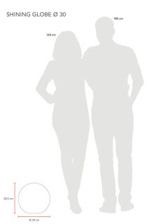 8 Seasons Design Dekoleuchte Shining Globe 30 cm